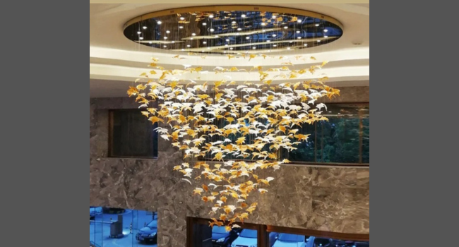 Custom Blown Glass Chandelier